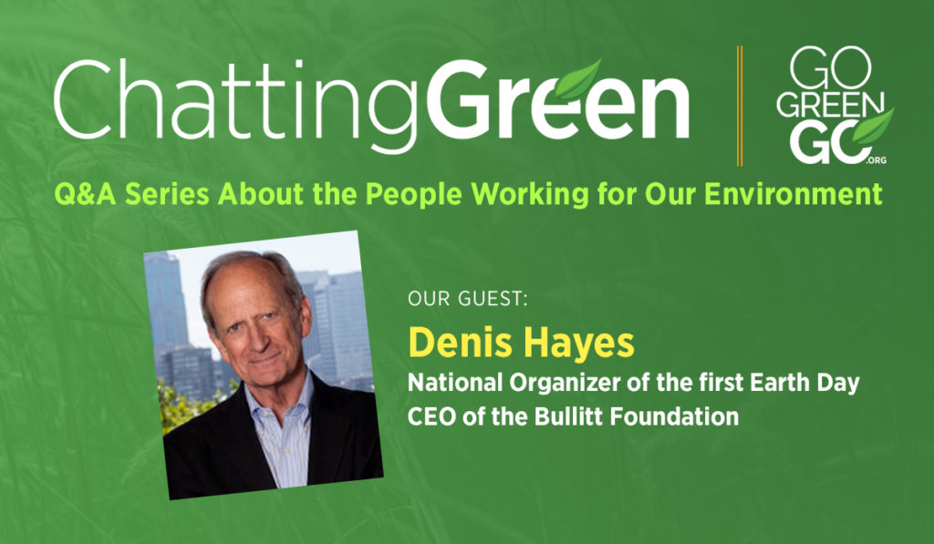 Chatting Green header graphic featuring Denis Hayes