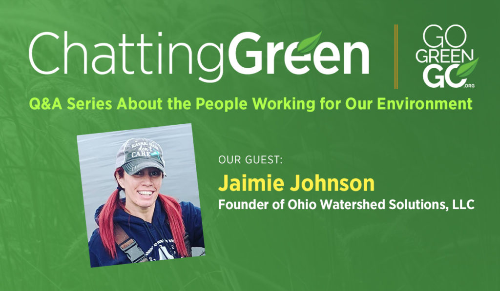 Chatting Green Q&A header graphic with Jaimie Johnson